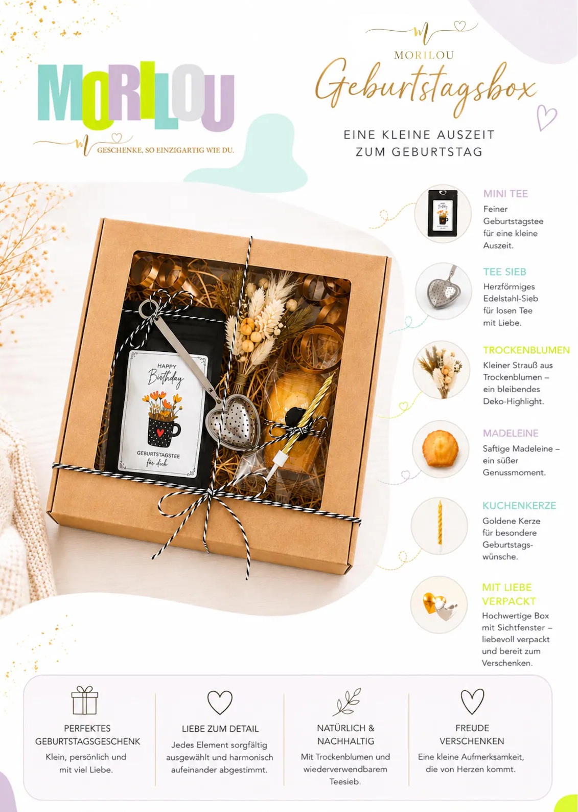 Geschenk Set zum Geburtstag "Happy Birthday Box" – Bild 7