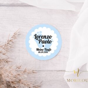 AUFKLEBER für Gastgeschenke zur Taufe | personalisierte Aufkleber mit Name, Taufgeschenk, Gastgeschenke, Mitgebsel, Tischedekoration Taufe