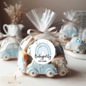 AUFKLEBER  Gastgeschenke für die Babyparty personalisiert mit Wunschtext, Geschenkaufkleber, Sticker, Etiketten, Deko Baby, Babyshower