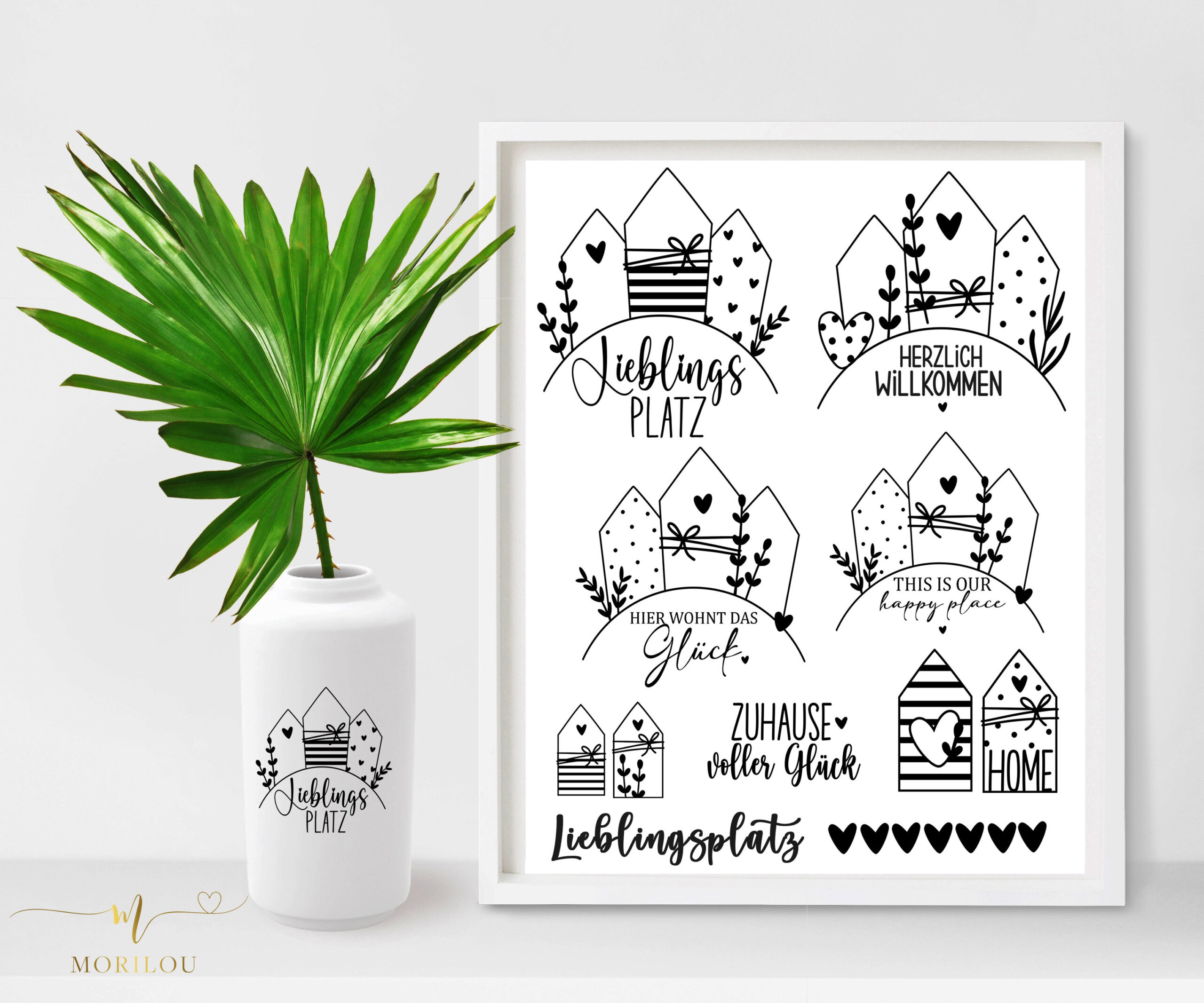 Sticker Rub ons Zuhause, Home, rub-on Aufkleber für Dekoration, Häuser, Lieblingsplatz, Zuhause, Glück, für DIY Projekte wie Vasen, rub on – Bild 2