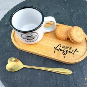 Kleine Auszeit Rub on Sticker oder Geschenk Tablett Kleine Auszeit, Geschenkaufkleber, persönliches Geschenk für die Freundin, Holztablett