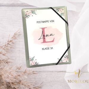 POSTMAPPE / SAMMELMAPPE für Kinder - personalisiert - Zeugnismappe, Kunstmappe, Sammelmappe mit vielen Kindermotiven A4