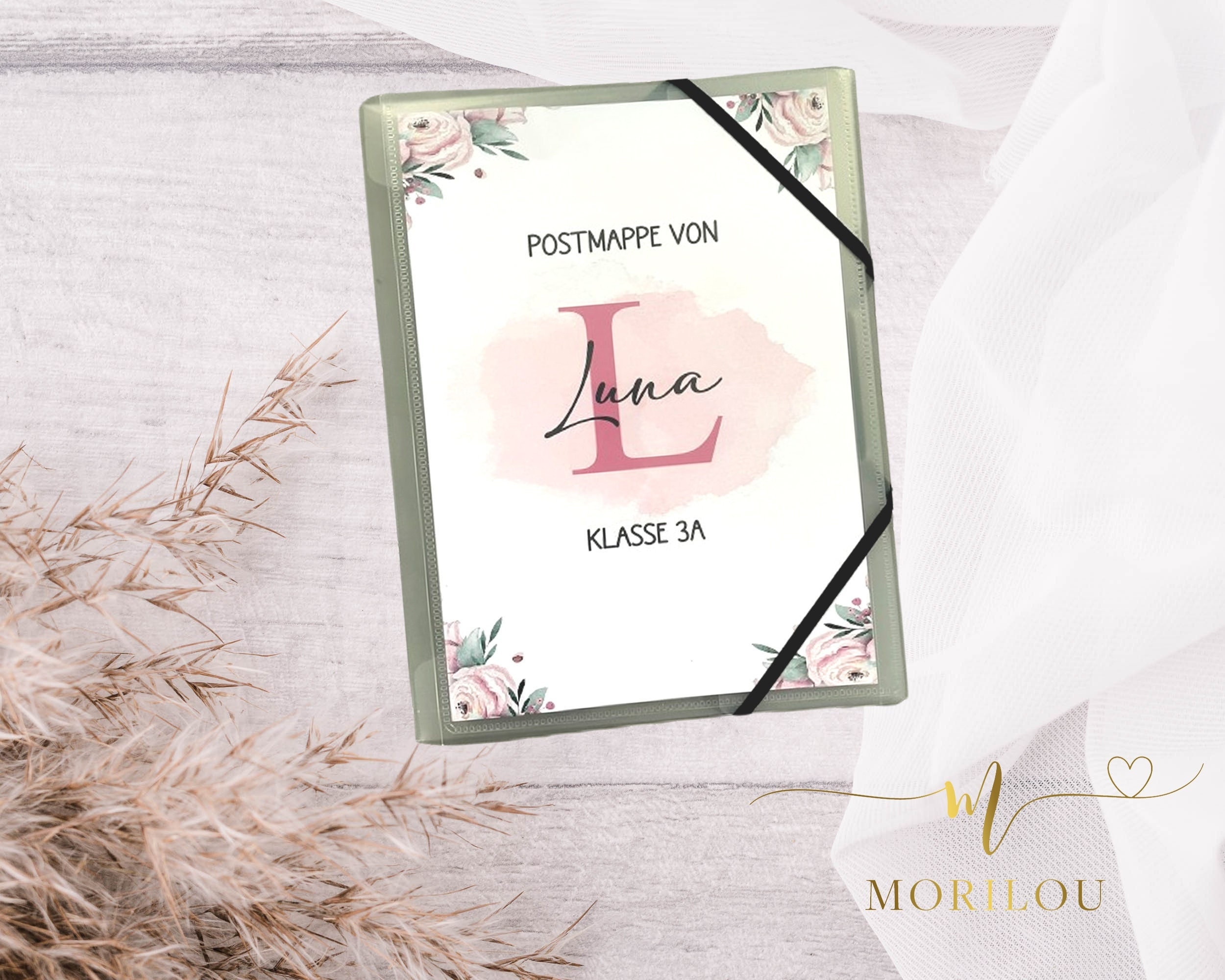 POSTMAPPE / SAMMELMAPPE für Kinder - personalisiert - Zeugnismappe, Kunstmappe, Sammelmappe mit vielen Kindermotiven A4