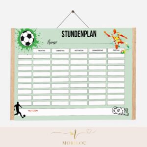 STUNDENPLAN "Fußball" für Kinder zum ausdrucken | Fussball, Fußballer, Geschenke für Fußballfans, Schulanfang, Einschulung, Erste Klasse
