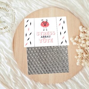 Geschenk für Gestresste, Tütenklappe, DRUCKVORLAGE DIY Set "Stressabbautüte", Prüfung, Gaggeschenk für Gestresste, Auszeit, Stress.