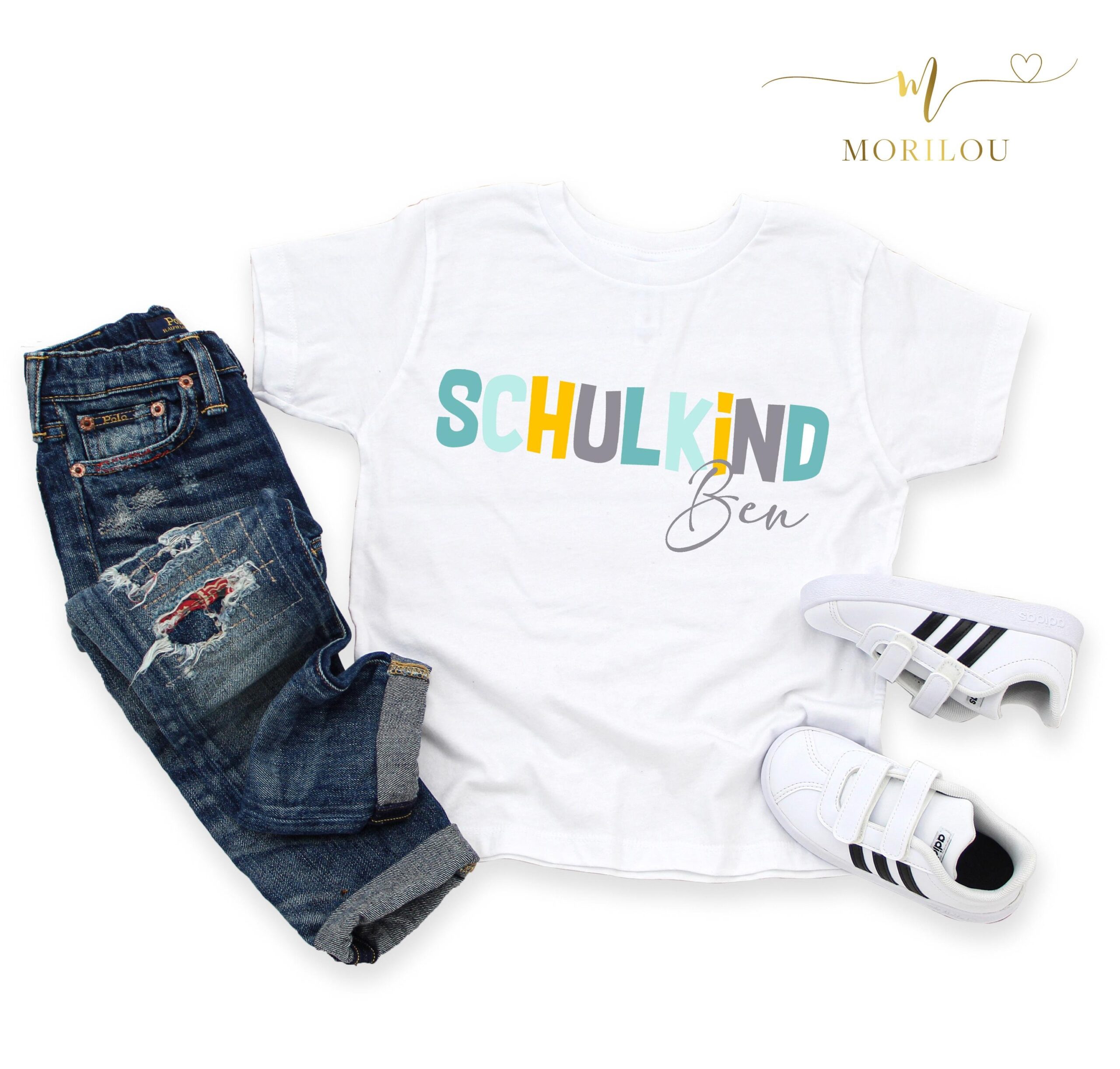 Personalisiertes T-Shirt Schulkind mit Name, personalisiertes Geschenk zur Einschulung, Schulanfang, Einschulungsgeschenk, Schulkind 2025,