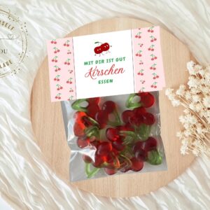 DRUCKVORLAGE DIY Set "Gut Kirschen essen" zum Basteln, zum Ausdrucken, Geschenk Freundschaft, Geschenk, Kleinigkeit, Mitbringsel, pdf