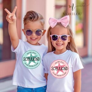 Personalisiertes T-Shirt Schulkind mit Name, personalisiertes Geschenk zur Einschulung, Schulanfang,  Einschulungsgeschenk, Schulkind 2026
