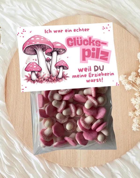 Abschiedsgeschenk für Erzieherin, Druckvorlage für Glücks-Tütchen (PDF), Kindergartenabschied, Dankeschön Erzieher, Kita Geschenk, DIY