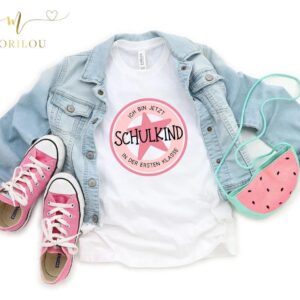 Einschulungsgeschenk Personalisiertes Shirt Schulkind mit Name, personalisiertes Geschenk zur Einschulung, Schulanfang, Schulkind 2025,