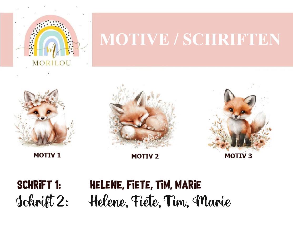 Unterlage für Kinder mit Fuchs, große SCHREIBTISCHUNTERLAGE ODER TISCHSET, Fuchsmotiv, Geschenk zum Geburtstag, Schulanfang, Malunterlage – Bild 4