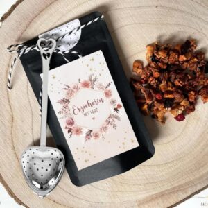 Erzieherin mit Herz Tee Geschenk, Abschiedsgeschenk zum Dank, Kitaabschied, Kindergartenabschied, Teegeschenk, Weihnachtsgeschenk Erzieher