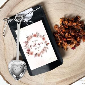 Tee Geschenk für die Kollegin - kleines Mitgebsel, Kollegin, Dank, Geschenk, Geburtstagsgeschenk, Teegeschenk, Früchtetee, Abschiedsgeschenk