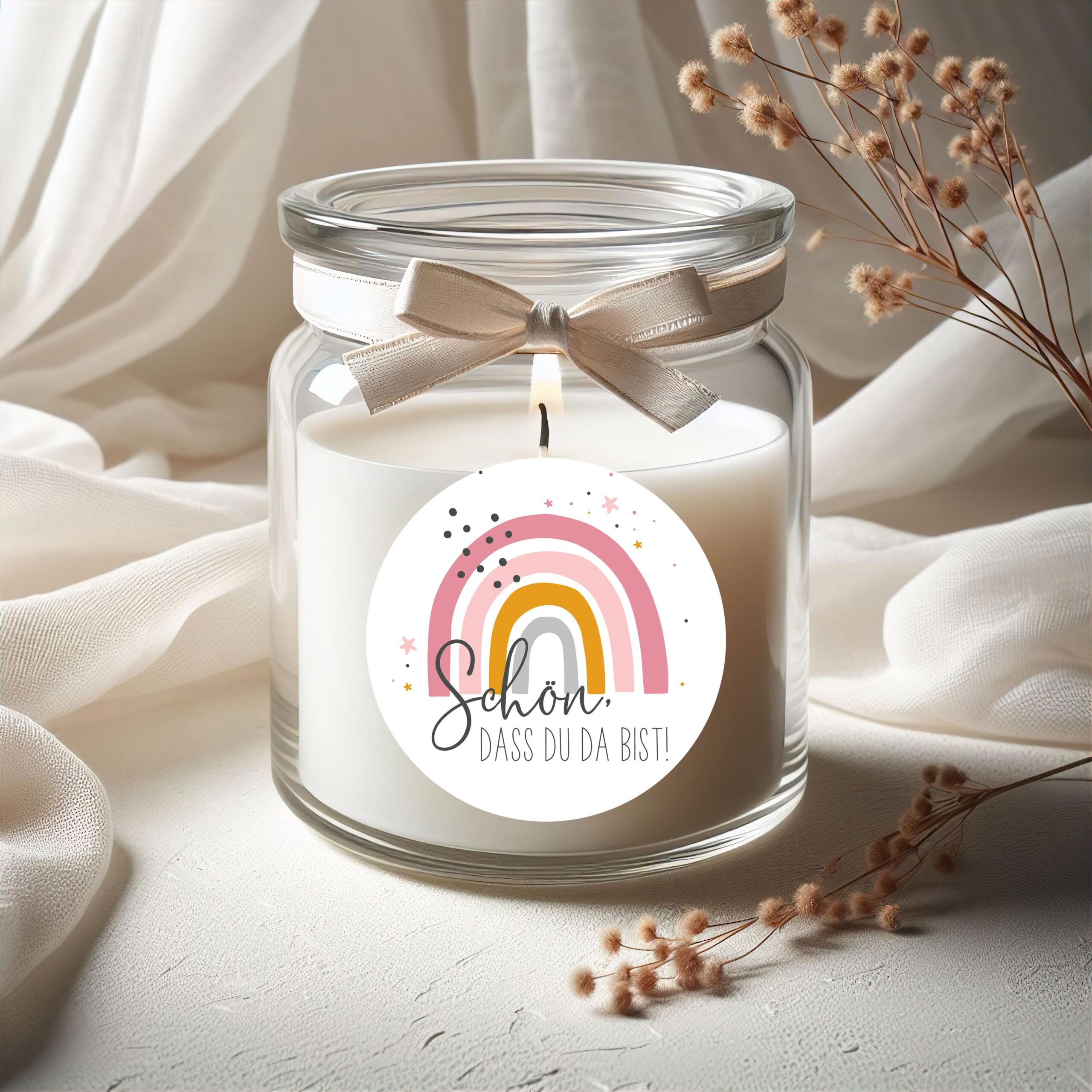 Aufkleber für Gastgeschenke Schön, dass du da bist, Aufkleber für Taufe, Gastgeschenke Hochzeit, Geschenkaufkleber, Aufkleber Tischdeko – Bild 3