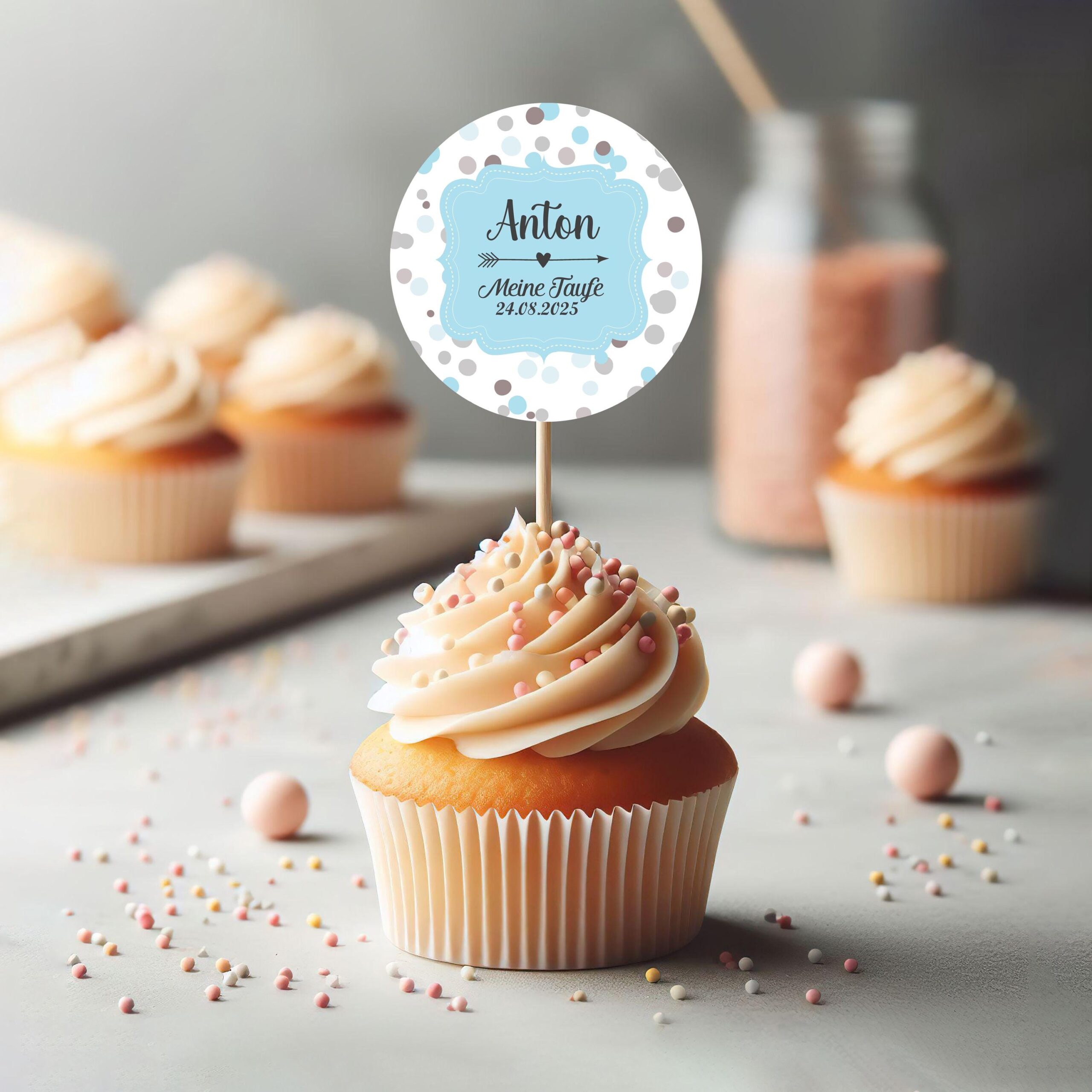 Aufkleber für Gastgeschenke zur Taufe, personalisierte Aufkleber zur Taufe, Aufkleber Taufe, Geschenk zur Taufe, Tischdekoration Taufe, – Bild 3