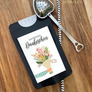 Tee Geschenk Ein riesiges Dankeschön - kleines Mitgebsel, Kollegin, Dank, Geschenk, Geburtstagsgeschenk, Teegeschenk, Früchtetee, Eistee