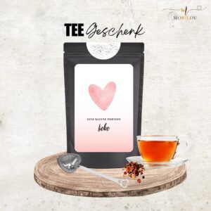Eine Portion Liebe - Tee - kleines Mitgebsel, Geschenk, Aufmunterung, Geschenk Liebe, Verliebte, Valentinstag, Geschenk Verliebte, Hochzeit