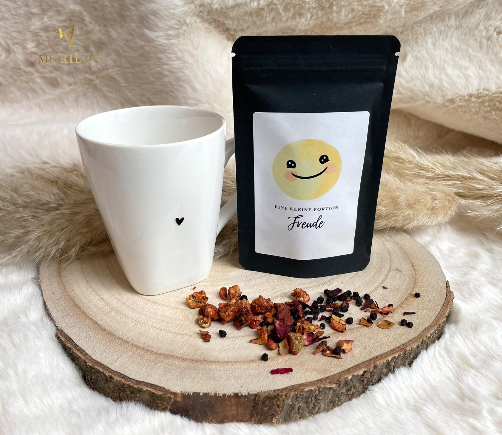 Eine Portion Freude, EISTEE, Pfirsich Eistee, kleines Mitgebsel, Geschenk, Glücksbringer, Geschenk für Patienten, Gute Besserung, gute Laune – Bild 2