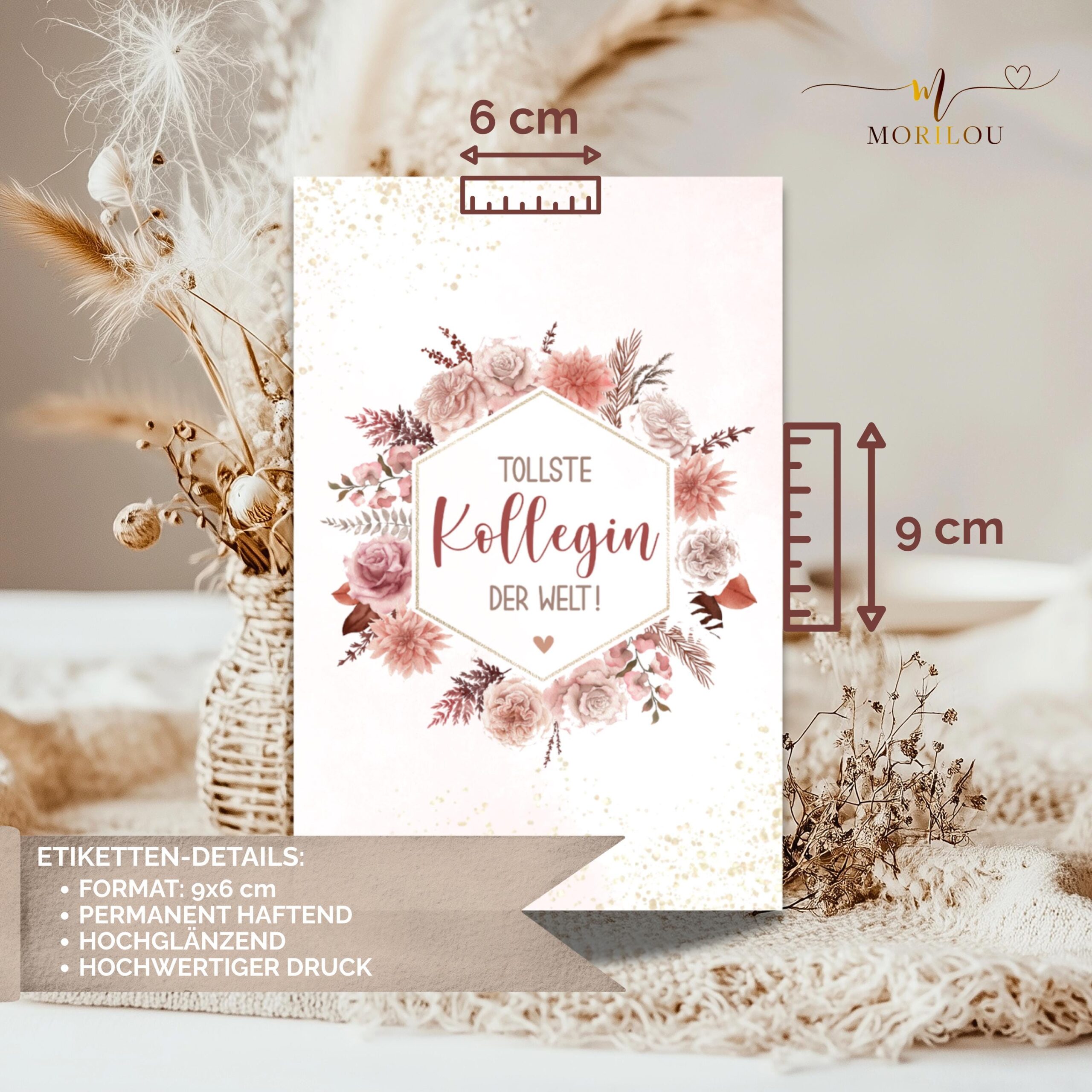 Flaschenetikett personalisiert, Weinetikett, Sektetikett, Weihnachtsgeschenk, Geschenk für Oma, Kollegin, Freundin, Erzieherin – Bild 4