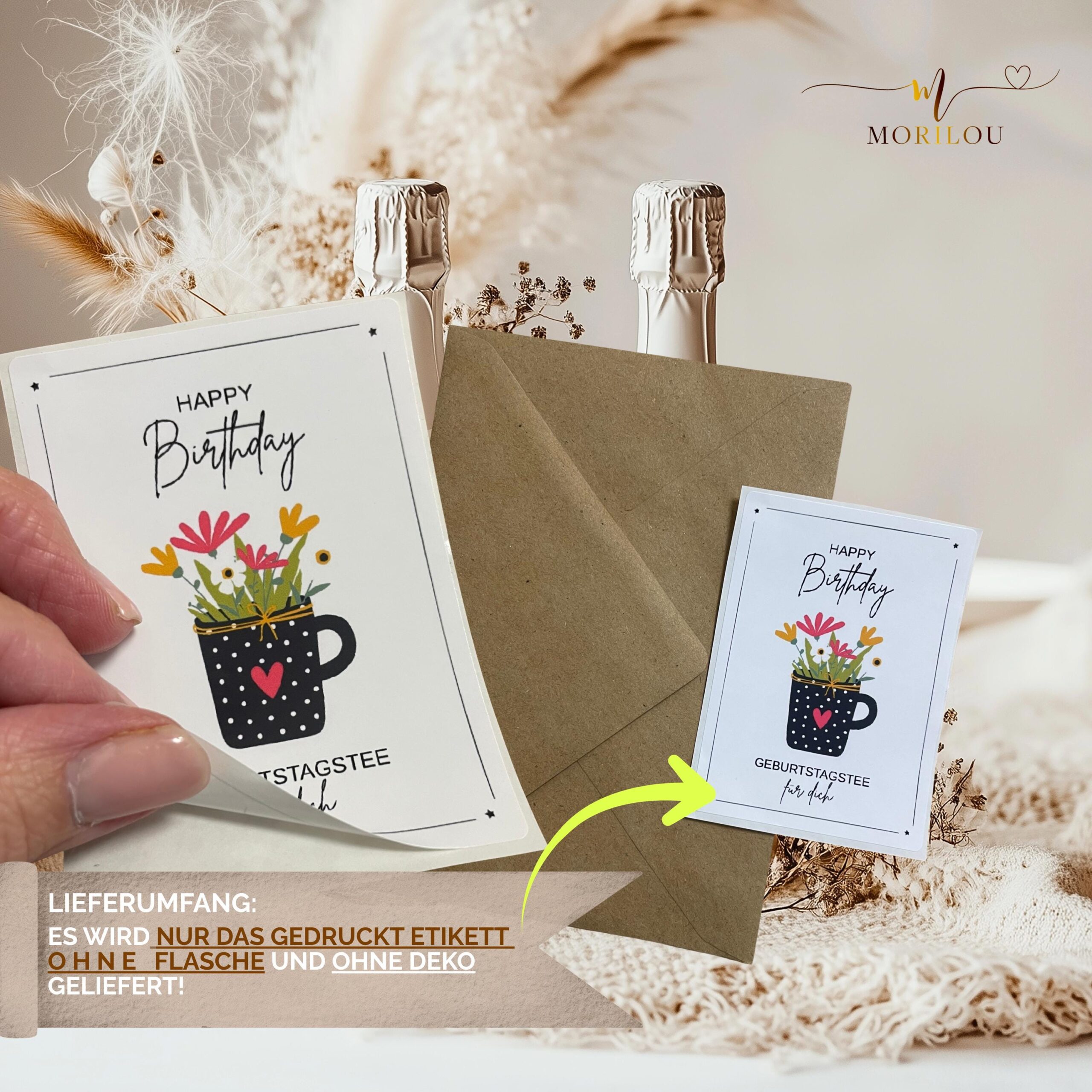 Flaschenetikett personalisiert, Weinetikett, Sektetikett, Weihnachtsgeschenk, Geschenk für Oma, Kollegin, Freundin, Erzieherin – Bild 5