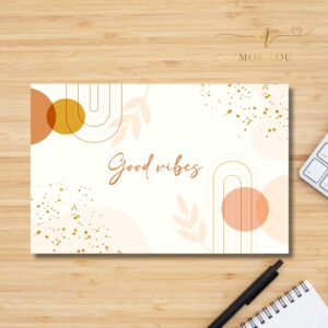 Good vibes Schreibtischunterlage für Erwachsene, Motivation, positiver Spruch, Unterlage Schreibtisch, Home Office Deko, Büro Deko