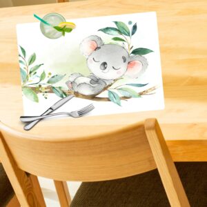 Tischset mit Koala und Name für Kinder, personalisiert, personalisiertes Tischset, Geschenk Weihnachten, Weihnachtsgeschenk, Platzset