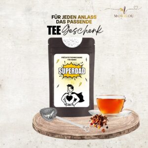 Superdad, EISTEE Pfirsich Teegeschenk, bester Papa, Vatertag, Geschenk für den Papa, Geschenk Vater, bester dad, Superheld, Eistee Pfirsich