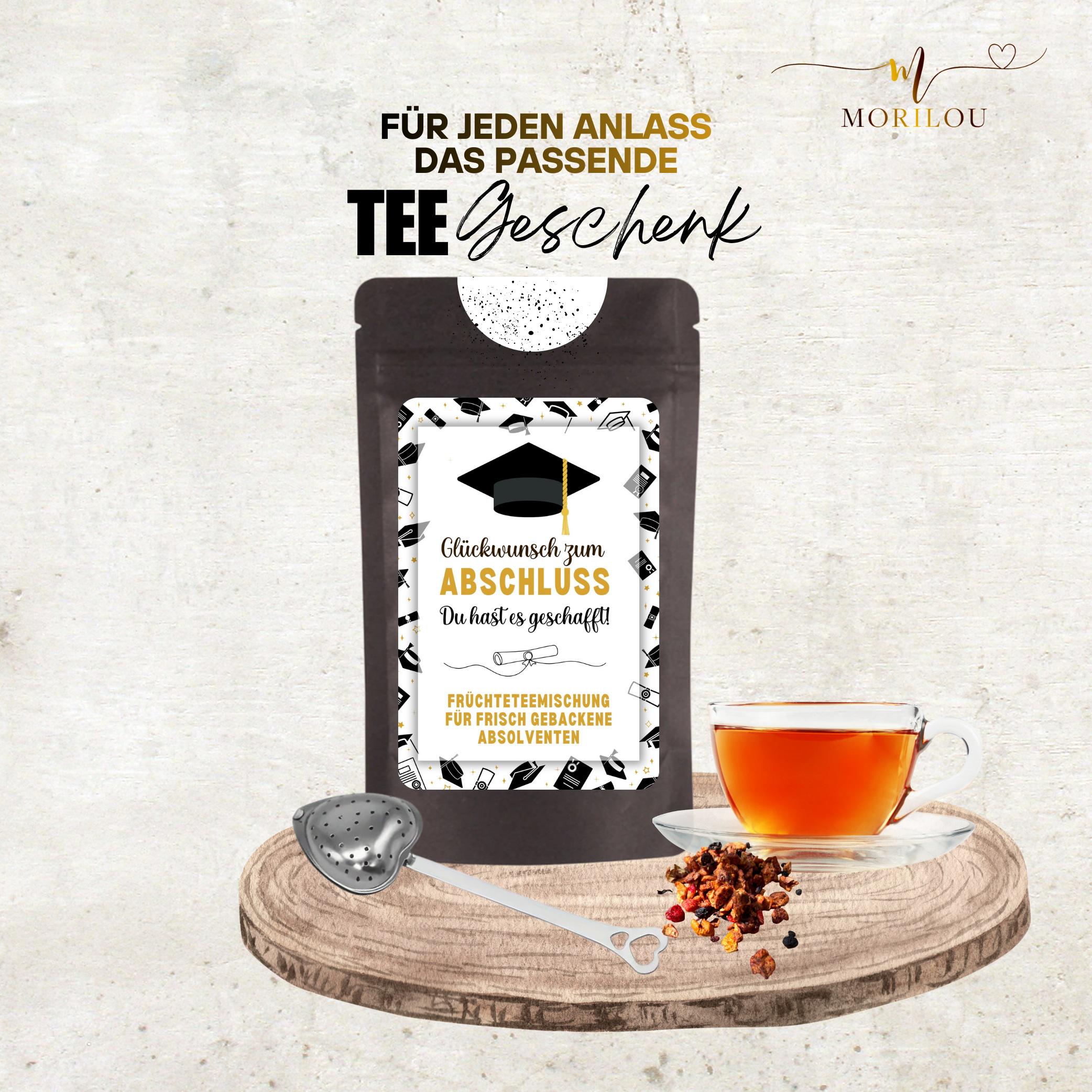 Glückwunsch zum Abschluss, Teegeschenk, Abi, Schulabschluss, Kollegin, Dank, Geschenk, Schule, Uni, graduated, Teegeschenk, Früchtetee,