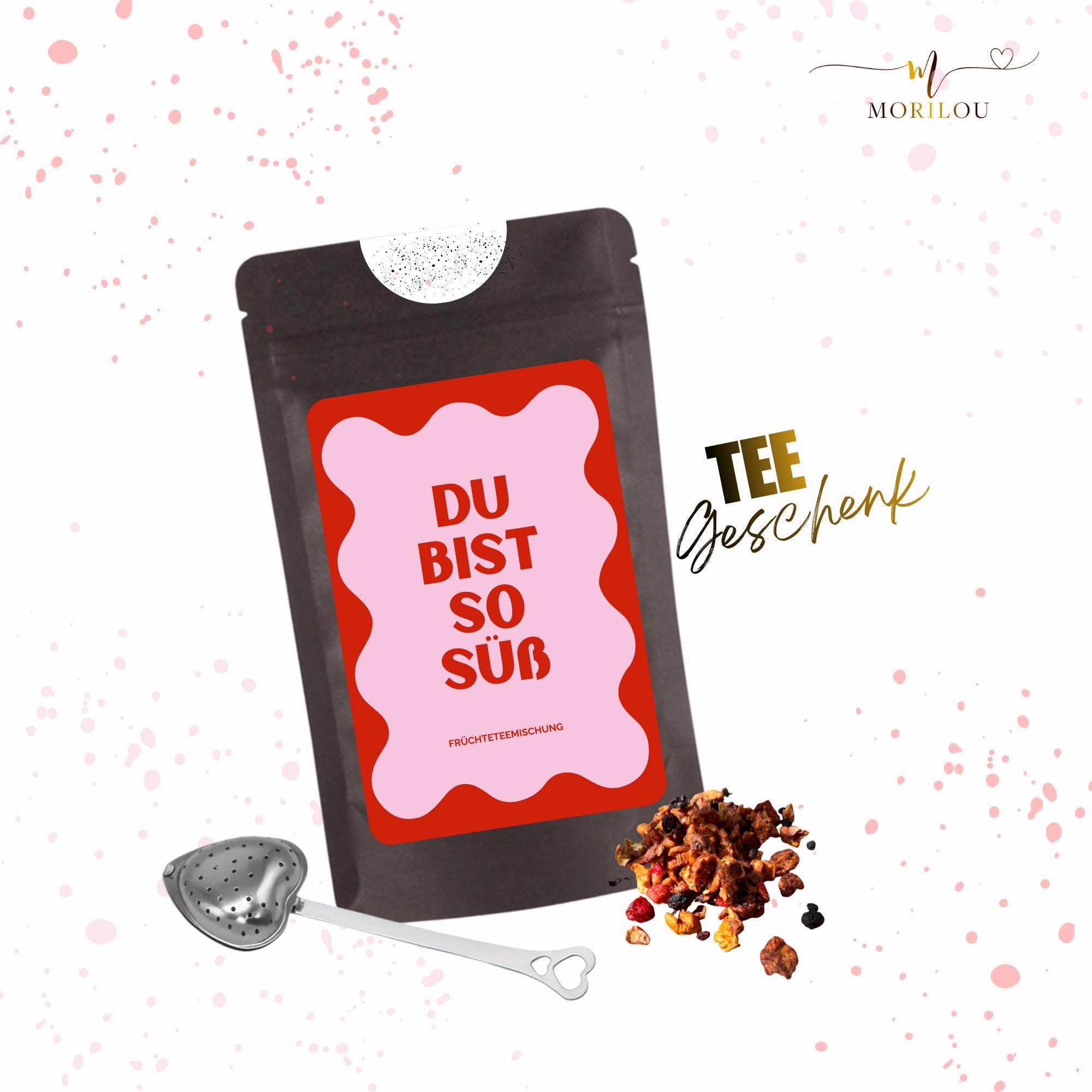 Du bist so süß, Teegeschenk, Früchtetee, Valentinstag, Geschenk zum Valentinstag, Geschenk für Verliebte, Geschenk Freundin, Kompliment, Tee – Bild 2