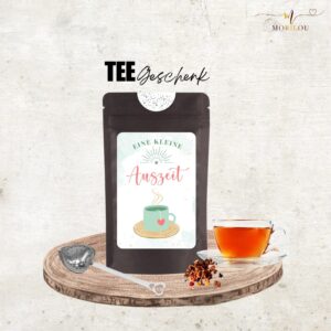 Tee Geschenk "Kleine Auszeit" - kleines Mitgebsel, Geschenk, Geburtstagsgeschenk, Teegeschenk, Früchtetee, Pause, mach mal Pause, Gute Laune