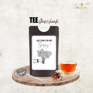 Sorry, Geschenk Tee, Geschenk als Entschuldigung "Sorry" - Tee Entschuldigung, entschuldigen, tut mir leid, Versöhnung, Gute Laune Tee