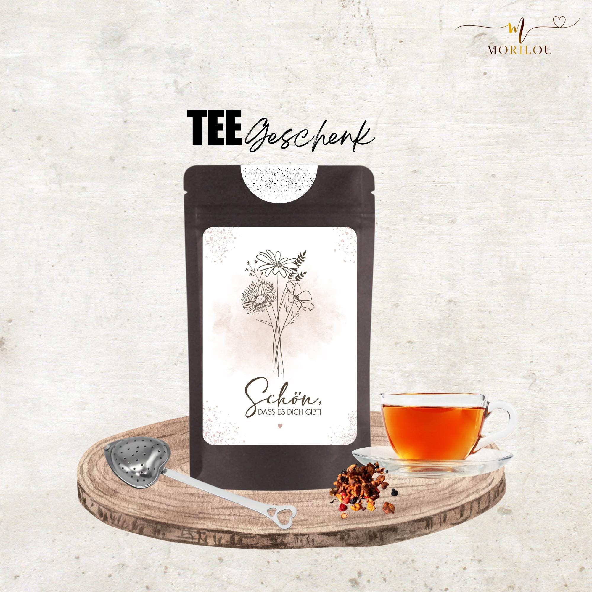Schön, dass es dich gibt, Früchtetee, Tee Geschenk, Geschenk Danke, kleine Aufmerksamkeit, Geschenk für die Freundin, Geschenk Freundin