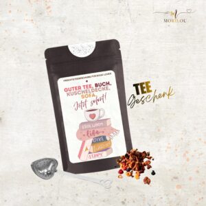 Tee Geschenk Book Lover "Time for tea and books", Teefreunde, Geschenk für Bücherfans, Buchfans, Books, Booklover, Tee, Früchtetee, geschenk