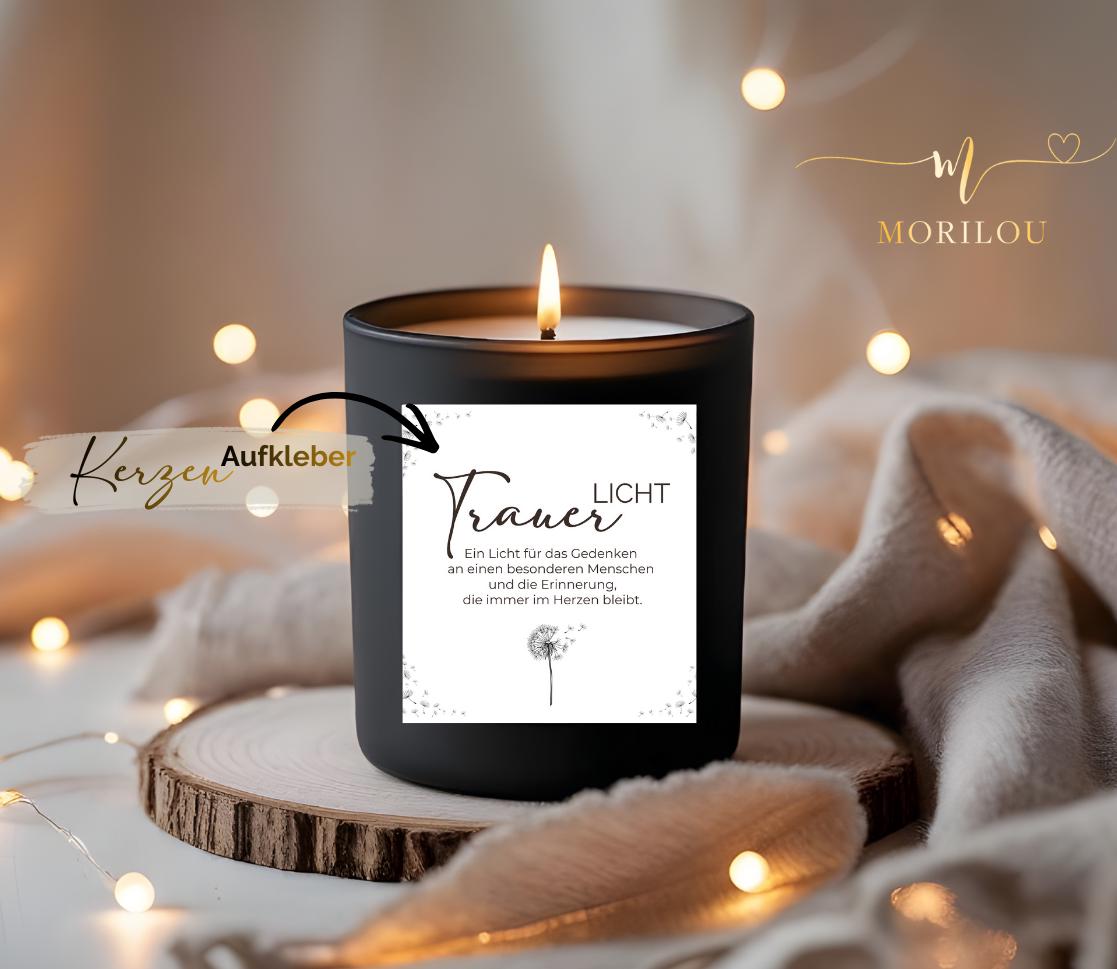 Trauerlicht, Aufkleber für Trauerkerze, DIY Geschenk, Aufkleber, Sticker, Etiketten für Kerzen, Labels mit Sprüchen, Trost, Licht