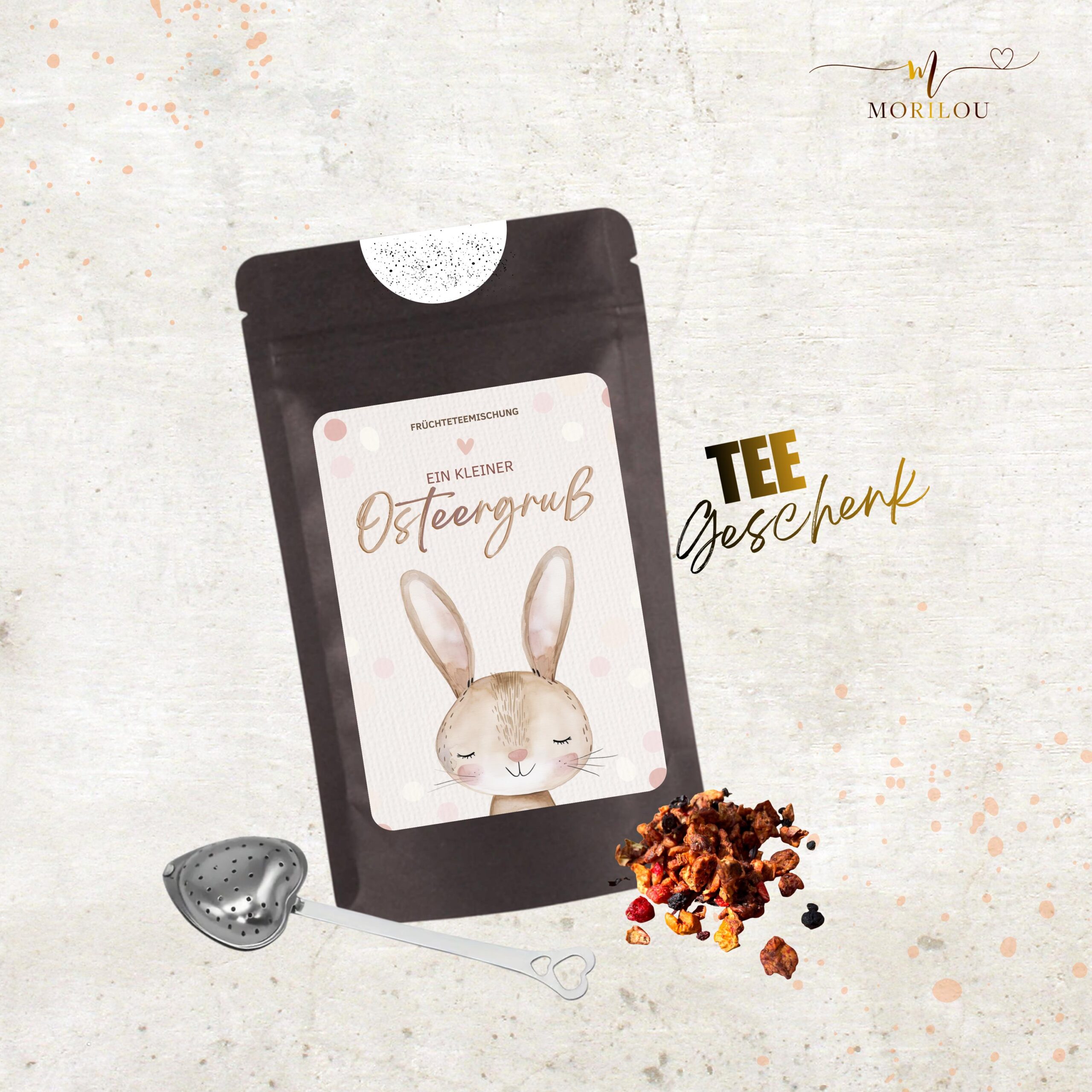 Ein kleiner Ostergruß, Teegeschenk zu Ostern, Ostergeschenk, Tee zu Ostern, Teegeschenk, Geschenk zu Ostern, Frohe Ostern, Früchtetee – Bild 2