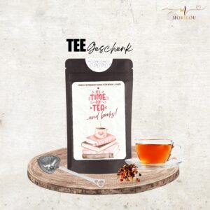 Tee Geschenk Book Lover "Time for tea and books", Teefreunde, Geschenk für Bücherfans, Buchfans, Books, Booklover, Tee, Früchtetee, geschenk
