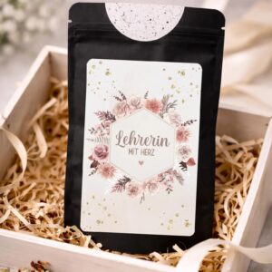 Tee Geschenk Lehrerin mit Herz