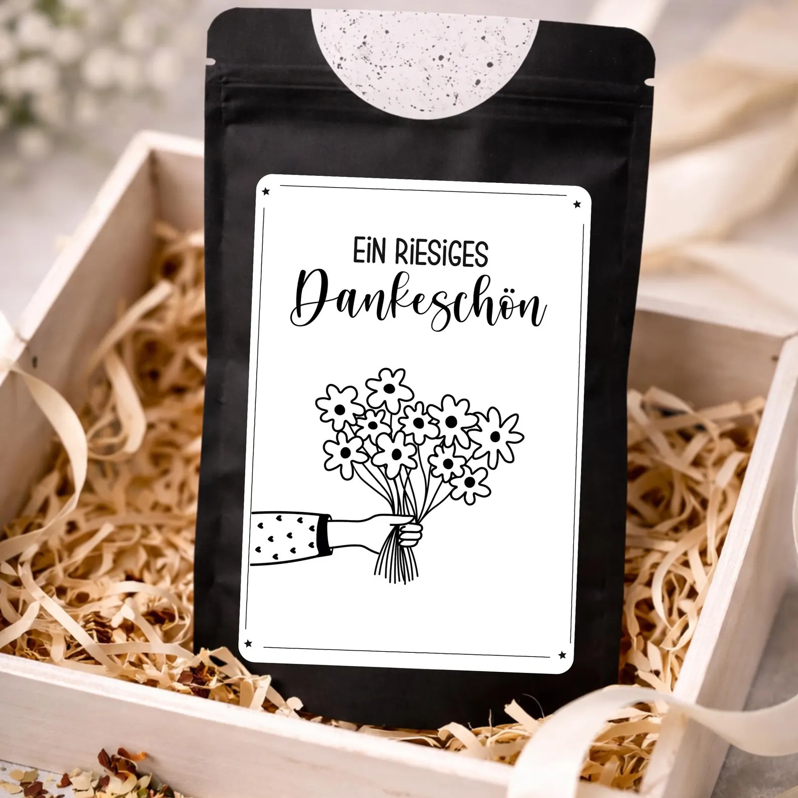 Tee Geschenk Päckchen "Ein riesiges Dankeschön"